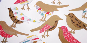 Beitragsbild des Blogbeitrags Vogelgirlande aus Karton basteln