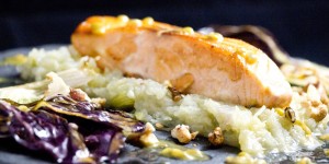 Beitragsbild des Blogbeitrags Lachs mit Fenchel und Passionsfrucht