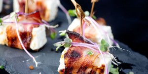 Beitragsbild des Blogbeitrags Ziegenkäse im Speckmantel