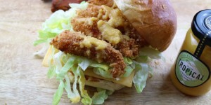 Beitragsbild des Blogbeitrags Tropischer Seafood Burger – The Mexican 
