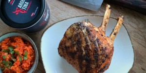 Beitragsbild des Blogbeitrags Iberico Karree vom Grill mit Djuvec Reis