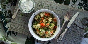 Beitragsbild des Blogbeitrags Auf zum Picknick: Warmer Coucous-Salat nach Mediterraner Art 