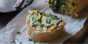 Beitragsbild des Blogbeitrags Das leckerste Mittagessen: Couscousstrudel mit Räucherlachs und Spinat