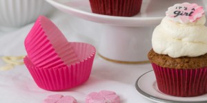 Beitragsbild des Blogbeitrags Babyparty Cupcakes – It’s A Girl!