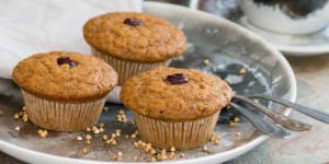 Beitragsbild des Blogbeitrags Linzer-Muffins mit Buchweizen 