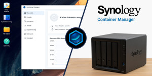 Beitragsbild des Blogbeitrags Container Manager auf der Synology DiskStation | Die ultimative Anleitung