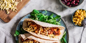 Beitragsbild des Blogbeitrags VEGANE BURRITO FÜLLUNG – FLEISCHIG