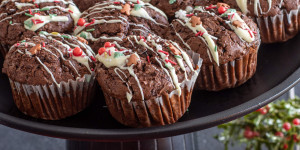 Beitragsbild des Blogbeitrags Die besten Lebkuchen Schoko Muffins