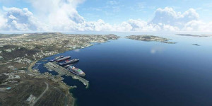 Beitragsbild des Blogbeitrags Microsoft Flight Simulator: Aerosoft Airport Mykonos ab sofort erhältlich