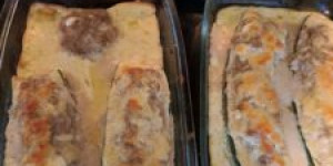 Beitragsbild des Blogbeitrags Gefüllte Zucchini mit Petersilerdäpfel