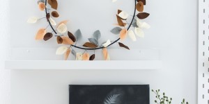 Beitragsbild des Blogbeitrags Bunter Herbst-Ring mit Blättern aus Filz