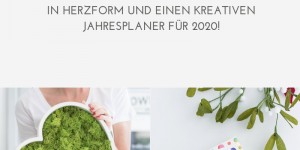 Beitragsbild des Blogbeitrags Zum 9. Blog-Geburtstag: Gewinne ein immergrünes Moosbild + einen kreativen Jahresplaner für 2020! 