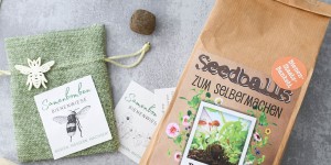 Beitragsbild des Blogbeitrags So brummt der Garten: DIY Seedbombs für Bienen und Hummeln selber machen 