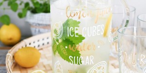 Beitragsbild des Blogbeitrags Leckere Sommer-Limonade selbermachen + Gläser mit Handlettering gestalten