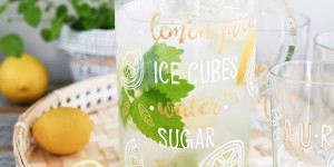 Beitragsbild des Blogbeitrags Leckere Sommer-Limonade selbermachen + Gläser mit Handlettering gestalten 