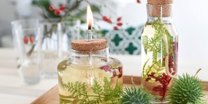 Beitragsbild des Blogbeitrags DIY-Öllampe mit Pflanzenöl für gemütliche Herbstabende