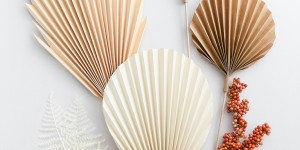 Beitragsbild des Blogbeitrags DIY | Palmenblätter aus Papier selber falten inkl. Vorlage