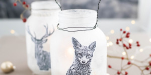 Beitragsbild des Blogbeitrags Kreativ Adventskalender #8: Eisig-schöne Windlichter mit niedlichen Tiermotiven