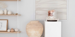 Beitragsbild des Blogbeitrags DIY: Piedestal selber bauen + Osterdeko in hellen Naturtönen