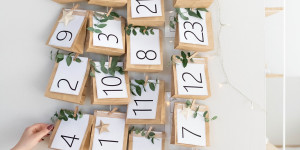 Beitragsbild des Blogbeitrags DIY Adventskalender aus Papiertüten zum (Wieder)Befüllen: Anleitung & Vorlage