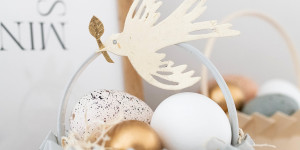 Beitragsbild des Blogbeitrags Schnelle Upcycling-Idee für Ostern: Geschenkkorb aus Einwegbechern 