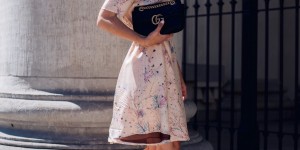 Beitragsbild des Blogbeitrags Berlin Fashion Week Look I: Kleid vom Maisonnoée, Gucci Marmont Tasche & Schnürsandalen 