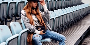 Beitragsbild des Blogbeitrags Autumn Ready: Herbstlicher Layering Look mit Streifenpullover, Cardigan und Skinny Jeans