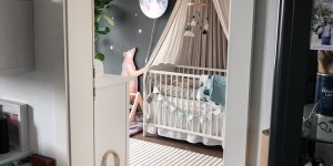 Beitragsbild des Blogbeitrags Das Babyzimmer mit der schwarzen Wand 