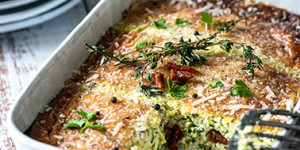 Beitragsbild des Blogbeitrags Einfacher Zucchini Auflauf mit Ricotta 