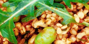 Beitragsbild des Blogbeitrags Tomaten-Edamame-Bulgur