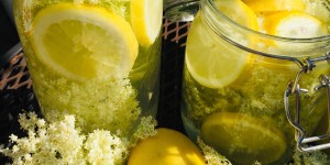 Beitragsbild des Blogbeitrags Holunderblüten-Limonade 