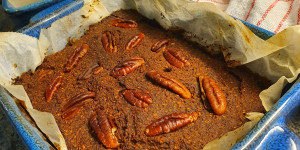 Beitragsbild des Blogbeitrags Pumpkinspice-Kürbis-Brownies
