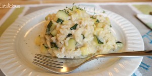 Beitragsbild des Blogbeitrags Risotto con Zucchine e Scamorza al Limone 