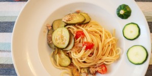 Beitragsbild des Blogbeitrags Spaghetti con Tonno e Zucchine 