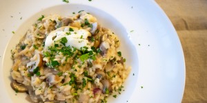 Beitragsbild des Blogbeitrags Risotto con Funghi e Scamorza 