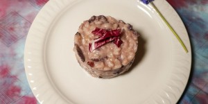 Beitragsbild des Blogbeitrags Risotto mit Radicchio, Speck und Scamorza