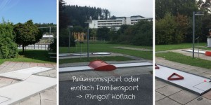 Beitragsbild des Blogbeitrags Präzisionssport oder einfach Familiensport –> Minigolf
