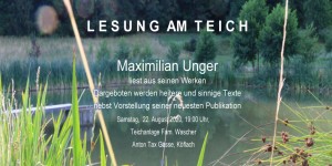 Beitragsbild des Blogbeitrags Einladung zu Lesung am Teich – 22.08.2020