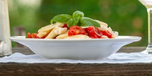 Beitragsbild des Blogbeitrags PASTA FREDDA CAPRESE 