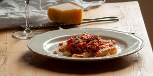 Beitragsbild des Blogbeitrags Garganelli al ragù di pollo