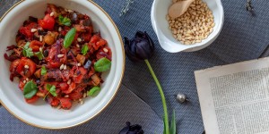 Beitragsbild des Blogbeitrags Caponata alle melanzane. Melanzane in agrodolce