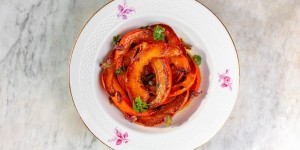 Beitragsbild des Blogbeitrags Süß-saurer Kürbis alla Siciliana 