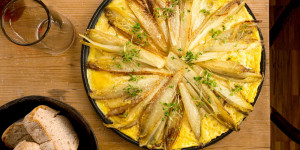 Beitragsbild des Blogbeitrags Frittata mit Chicoree 