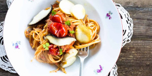 Beitragsbild des Blogbeitrags Spaghetti alla trasteverina 