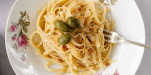 Beitragsbild des Blogbeitrags Linguine mit Sardellenbutter 