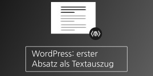 Beitragsbild des Blogbeitrags Den ersten Absatz als Textauszug verwenden [WordPress Code Snippet] 