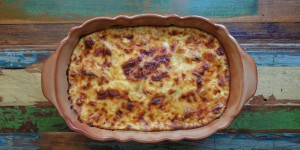 Beitragsbild des Blogbeitrags Moussaka mit Linsen – Bolognese