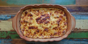 Beitragsbild des Blogbeitrags Moussaka mit Linsen – Bolognese 