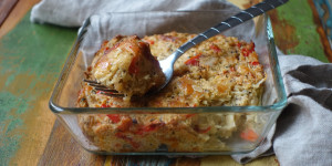 Beitragsbild des Blogbeitrags Sauerkraut – Auflauf mit Paprika und Käse