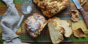 Beitragsbild des Blogbeitrags Sechsstrang – Zopf mit Butter – Streuseln